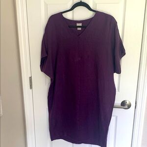 Chicos eggplant purple linen dress size small 4 Chico’s size 0